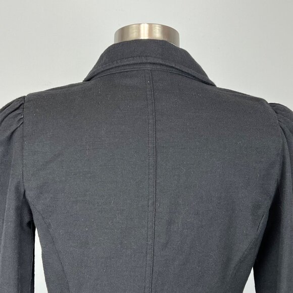 INC International Concepts Womens Black Puff Shoulder Blazer One Button size M - Picture 7 of 13